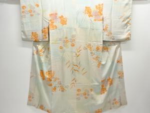 アンティーク　錦紗 花模様長襦袢